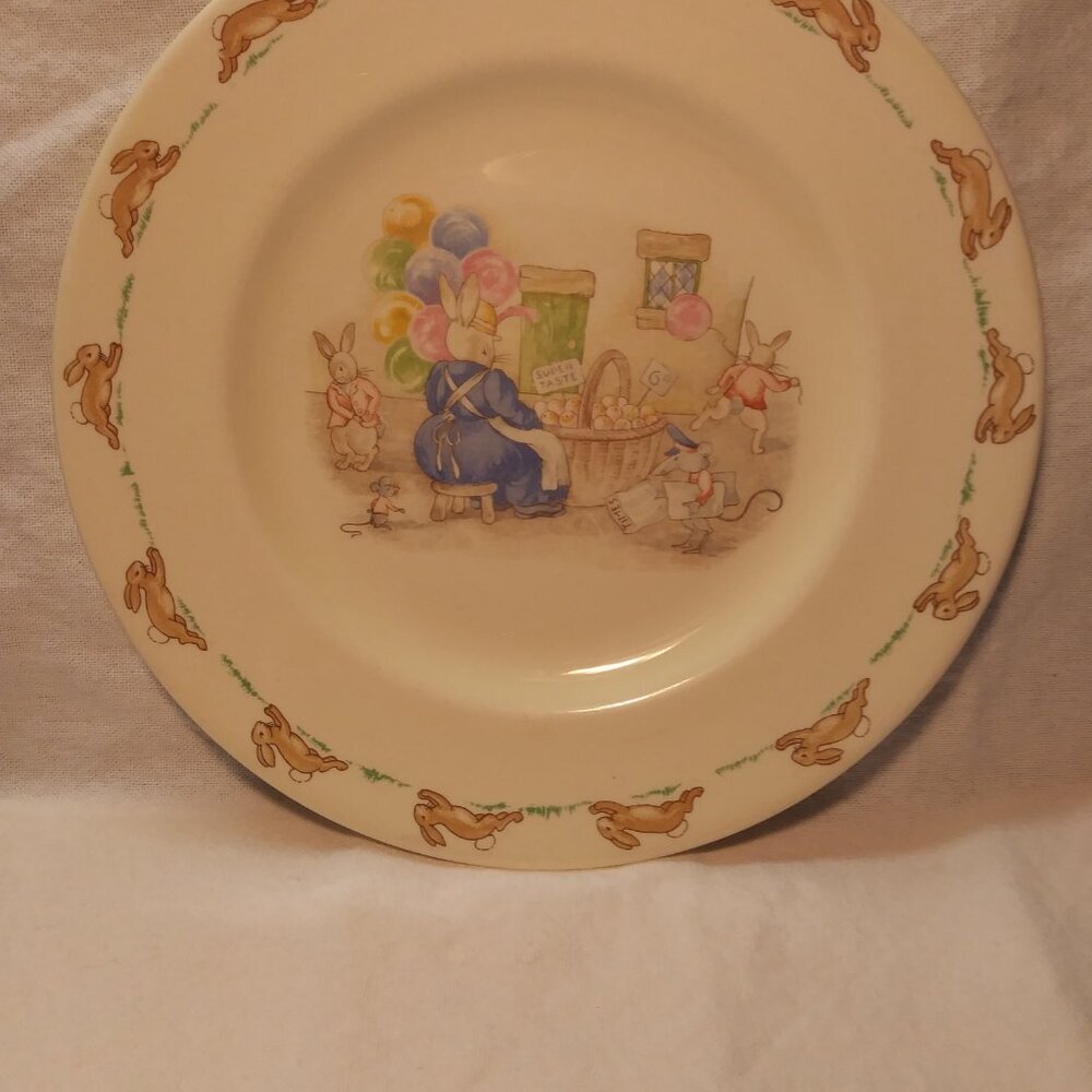 Vintage 1954 Orange Vendor Bunykins plate | Easter | Spring - Picture 10 of 10